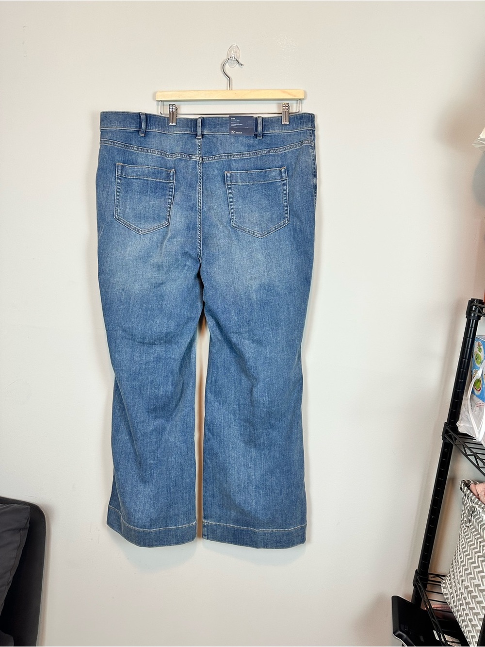 J.Jill Denim High Rise Flare Jeans Size 22 Davenport Wash Wide Leg NWT - Picture 5 of 13